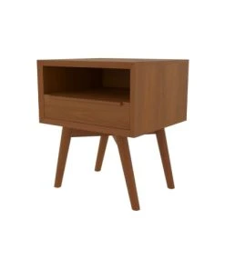 Rendez Vous Déco Table De Chevet En Bois De Teck, 1 Niche Et 1 Tiroir -Boutique Maisons du Monde table de chevet en bois de teck 1 niche et 1 tiroir 4