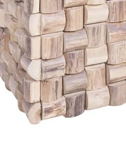 Beliani Table De Chevet En Bois De Teck -Boutique Maisons du Monde table de chevet en bois de teck 3