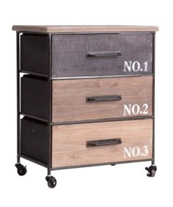 Lastdeco Table De Chevet En Bois Et Fer En Noir Et Marron 53x35x64 -Boutique Maisons du Monde table de chevet en bois et fer en noir et marron 53x35x64 1