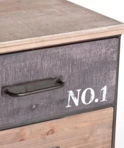 Lastdeco Table De Chevet En Bois Et Fer En Noir Et Marron 53x35x64 -Boutique Maisons du Monde table de chevet en bois et fer en noir et marron 53x35x64 3