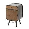 HELLIN Table De Chevet En Bois Et Métal 1 Porte Et 1 Tiroir -Boutique Maisons du Monde table de chevet en bois et metal 1 porte et 1 tiroir