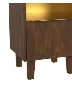 Rendez Vous Déco Table De Chevet En Bois Et Métal, 1 Tiroir Et 1 Porte -Boutique Maisons du Monde table de chevet en bois et metal 1 tiroir et 1 porte 1