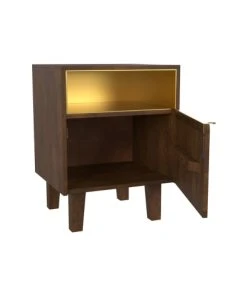 Rendez Vous Déco Table De Chevet En Bois Et Métal, 1 Tiroir Et 1 Porte -Boutique Maisons du Monde table de chevet en bois et metal 1 tiroir et 1 porte 4