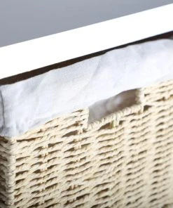 Lastdeco Table De Chevet En Bois Et Osier 40x29x80 -Boutique Maisons du Monde table de chevet en bois et osier 40x29x80 2