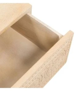 Rendez Vous Déco Table De Chevet En Bois Gravé 1 Tiroir -Boutique Maisons du Monde table de chevet en bois grave 1 tiroir 4
