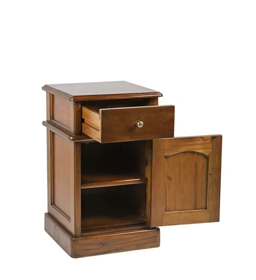 MOYCOR Table De Chevet En Bois Marron 4 MOYCOR Table De Chevet En Bois Marron – Image 2