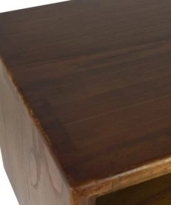 MOYCOR Table De Chevet En Bois Marron Et Blanc L 45cm -Boutique Maisons du Monde table de chevet en bois marron et blanc l 45cm 2