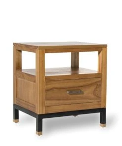 MOYCOR Table De Chevet En Bois Marron L 50 Cm