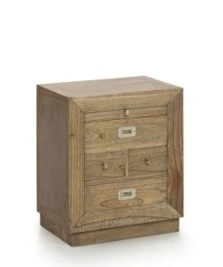 MOYCOR Table De Chevet En Bois Marron L 50 Cm