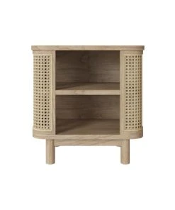 Rendez Vous Déco Table De Chevet En Bois Massif Et Cannage