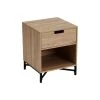 Unimasa Table De Chevet En Bois MDF Et Métal 1 Tiroir