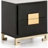 Thai Natura Table De Chevet En Bois Noir Et Doré 56x41x60 -Boutique Maisons du Monde table de chevet en bois noir et dore 56x41x60