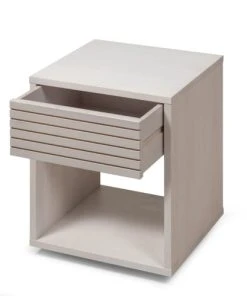 WOODEK Table De Chevet En Bouleau Massif Blanc -Boutique Maisons du Monde table de chevet en bouleau massif blanc 2