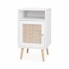 Alice's Garden Table De Chevet En Cannage Blanc