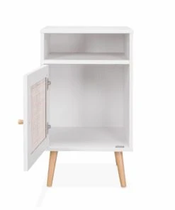 Alice's Garden Table De Chevet En Cannage Blanc -Boutique Maisons du Monde table de chevet en cannage blanc 4