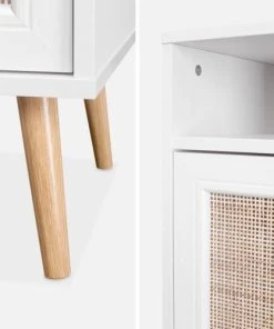 Alice's Garden Table De Chevet En Cannage Blanc -Boutique Maisons du Monde table de chevet en cannage blanc 5