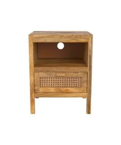 Rendez Vous Déco Table De Chevet En Cannage Et Bois, 1 Tiroir Et 1 Niche -Boutique Maisons du Monde table de chevet en cannage et bois 1 tiroir et 1 niche 2