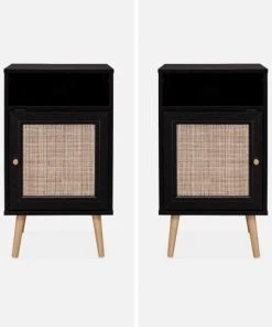 Alice's Garden Table De Chevet En Cannage Noir 11 Alice's Garden Table De Chevet En Cannage Noir -Boutique Maisons du Monde table de chevet en cannage noir 3