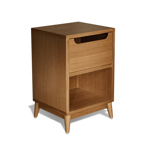 Kulile Table De Chevet En Chene Miel Beige Havane 5 Kulile Table De Chevet En Chene Miel Beige Havane – Image 3