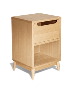 Kulile Table De Chevet En Chene Naturel Blanc Sable -Boutique Maisons du Monde table de chevet en chene naturel blanc sable 1