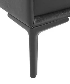Beliani Table De Chevet En Cuir PU Noir 2 Tiroirs -Boutique Maisons du Monde table de chevet en cuir pu noir 2 tiroirs 5