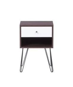 Beliani Table De Chevet En Effet Bois Avec Un Tiroir -Boutique Maisons du Monde table de chevet en effet bois avec un tiroir 2