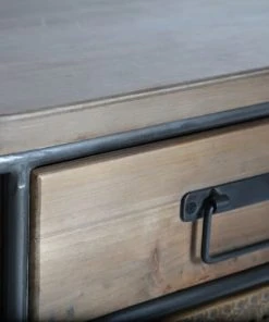 Lastdeco Table De Chevet En Fer Et Bois Noir 51x40x59 -Boutique Maisons du Monde table de chevet en fer et bois noir 51x40x59 3