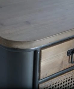 Lastdeco Table De Chevet En Fer Et Bois Noir 51x40x59 -Boutique Maisons du Monde table de chevet en fer et bois noir 51x40x59 4