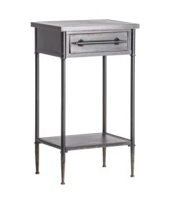 Lastdeco Table De Chevet En Fer Noir 45,5x36x70 -Boutique Maisons du Monde table de chevet en fer noir 45 5x36x70 1