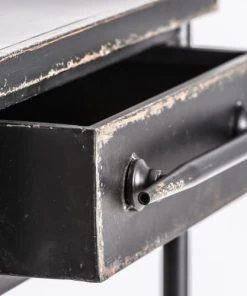 Lastdeco Table De Chevet En Fer Noir 45,5x36x70 -Boutique Maisons du Monde table de chevet en fer noir 45 5x36x70 2