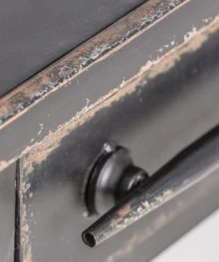 Lastdeco Table De Chevet En Fer Noir 45,5x36x70 -Boutique Maisons du Monde table de chevet en fer noir 45 5x36x70 3