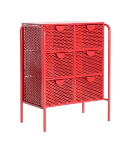 Lastdeco Table De Chevet En Fer Rouge 61x37x77,5 -Boutique Maisons du Monde table de chevet en fer rouge 61x37x77 5 1