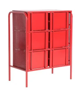 Lastdeco Table De Chevet En Fer Rouge 61x37x77,5 -Boutique Maisons du Monde table de chevet en fer rouge 61x37x77 5 3