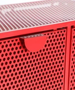 Lastdeco Table De Chevet En Fer Rouge 61x37x77,5 -Boutique Maisons du Monde table de chevet en fer rouge 61x37x77 5 5