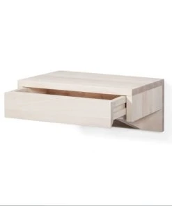 WOODEK Table De Chevet En Hêtre Blanc Huilé -Boutique Maisons du Monde table de chevet en hetre blanc huile 6