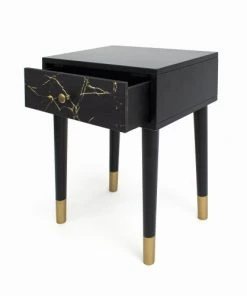 RNT By Really Nice Things Table De Chevet En MDF Avec Imprimé En Marbre Noir. 10 RNT By Really Nice Things Table De Chevet En MDF Avec Imprimé En Marbre Noir. -Boutique Maisons du Monde table de chevet en mdf avec imprime en marbre noir 2