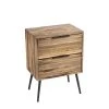 Drawer Table De Chevet En Métal Et Teck Recyclé H60cm Bois 1 Drawer Table De Chevet En Métal Et Teck Recyclé H60cm Bois -Boutique Maisons du Monde table de chevet en metal et teck recycle h60cm bois