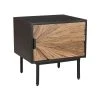 Now’s Home Table De Chevet En Métal Noir Et Porte En Teck Recyclé -Boutique Maisons du Monde table de chevet en metal noir et porte en teck recycle