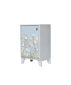 RNT By Really Nice Things Table De Chevet En Pin Massif Avec Imprimé Floral Bleu -Boutique Maisons du Monde table de chevet en pin massif avec imprime floral bleu 4