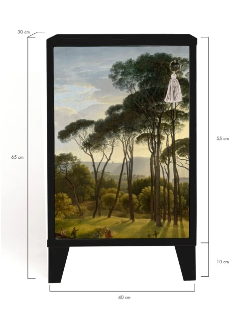 RNT By Really Nice Things Table De Chevet En Pin Massif Avec Imprimé Forestier 5 RNT By Really Nice Things Table De Chevet En Pin Massif Avec Imprimé Forestier – Image 3