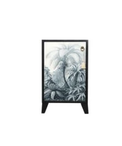 RNT By Really Nice Things Table De Chevet En Pin Massif Avec Imprimé Palmier