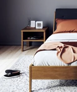 HOMIFAB Table De Chevet En Placage Chêne -Boutique Maisons du Monde table de chevet en placage chene 3