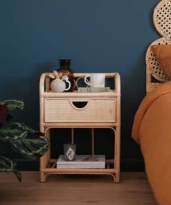 Drawer Table De Chevet En Rotin -Boutique Maisons du Monde table de chevet en rotin 4