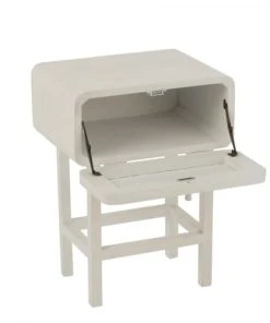 Meubles & Design Table De Chevet En Rotin Et Bois Blanc -Boutique Maisons du Monde table de chevet en rotin et bois blanc 4