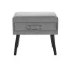 Beliani Table De Chevet En Velours Gris 2 Beliani Table De Chevet En Velours Gris -Boutique Maisons du Monde table de chevet en velours gris