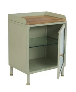 Rendez Vous Déco Table De Chevet En Verre, Métal Et Bois 1 Porte -Boutique Maisons du Monde table de chevet en verre metal et bois 1 porte 2