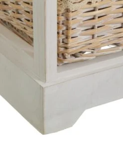 Unimasa Table De Chevet étroite Bois 1 Tiroir + 3 Paniers 26x32x81cm -Boutique Maisons du Monde table de chevet etroite bois 1 tiroir 3 paniers 26x32x81cm 2