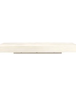 Hannun Table De Chevet Flottante Avec Etagère En Bois De Couleur Blanc