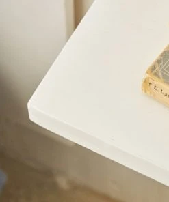 Hannun Table De Chevet Flottante Avec Etagère En Bois De Couleur Blanc -Boutique Maisons du Monde table de chevet flottante avec etagere en bois de couleur blanc 5