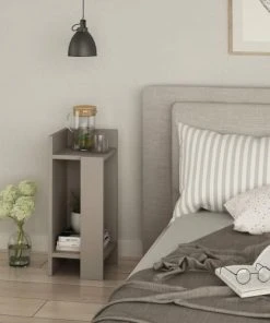 TOILINUX Table De Chevet Gauche Taupe -Boutique Maisons du Monde table de chevet gauche taupe 1